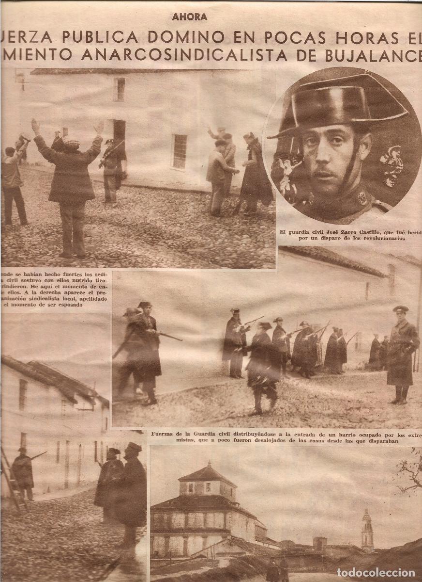 Coleccionismo: A&Ntilde;O 1933 RECORTE PRENSA MOVIMIENTO REVOLUCIONARIO BUJALANCE POLICIA ENTIERRO GUARDIA CIVIL ASESINADO