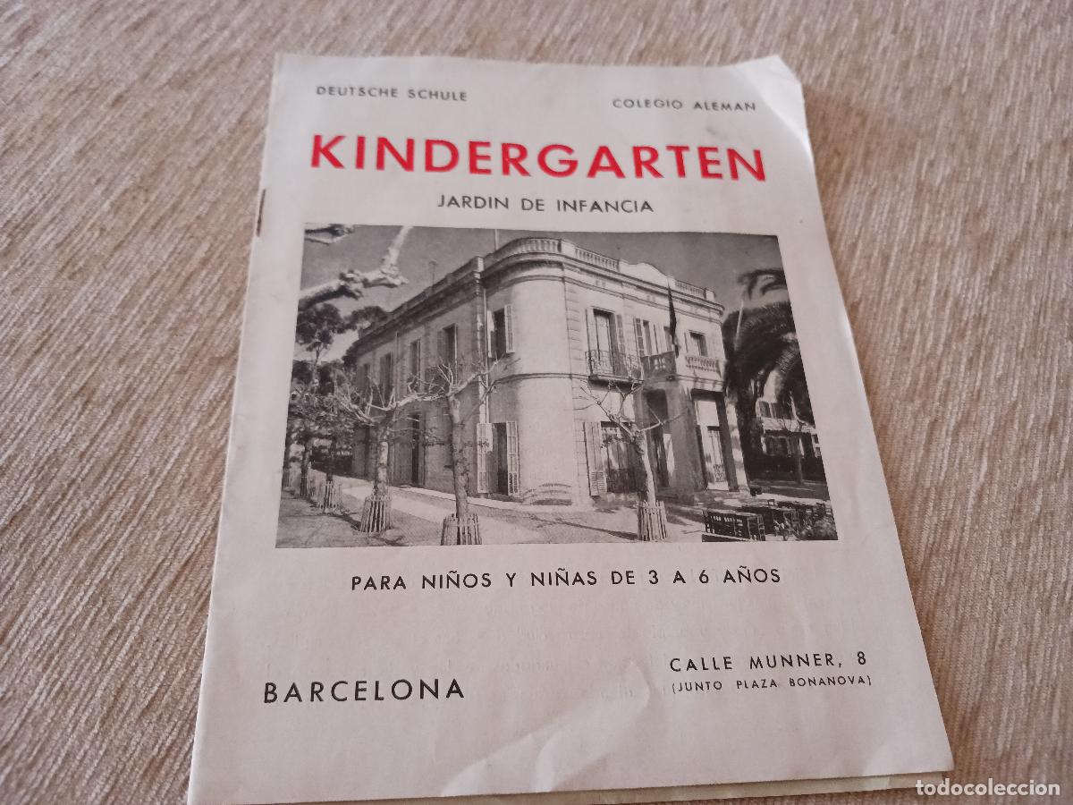 Coleccionismo: kindergarten, jardin de infancia, ni&ntilde;os de 3 a 6 a&ntilde;os, colegio aleman barcelona, inauguracion 1944