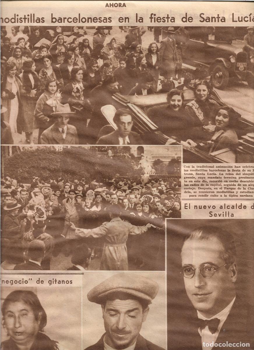 Coleccionismo: A&Ntilde;O 1933 RECORTE PRENSA BARCELONA MODISTILLAS FIESTA DE SANTA LLUCIA LUCIA