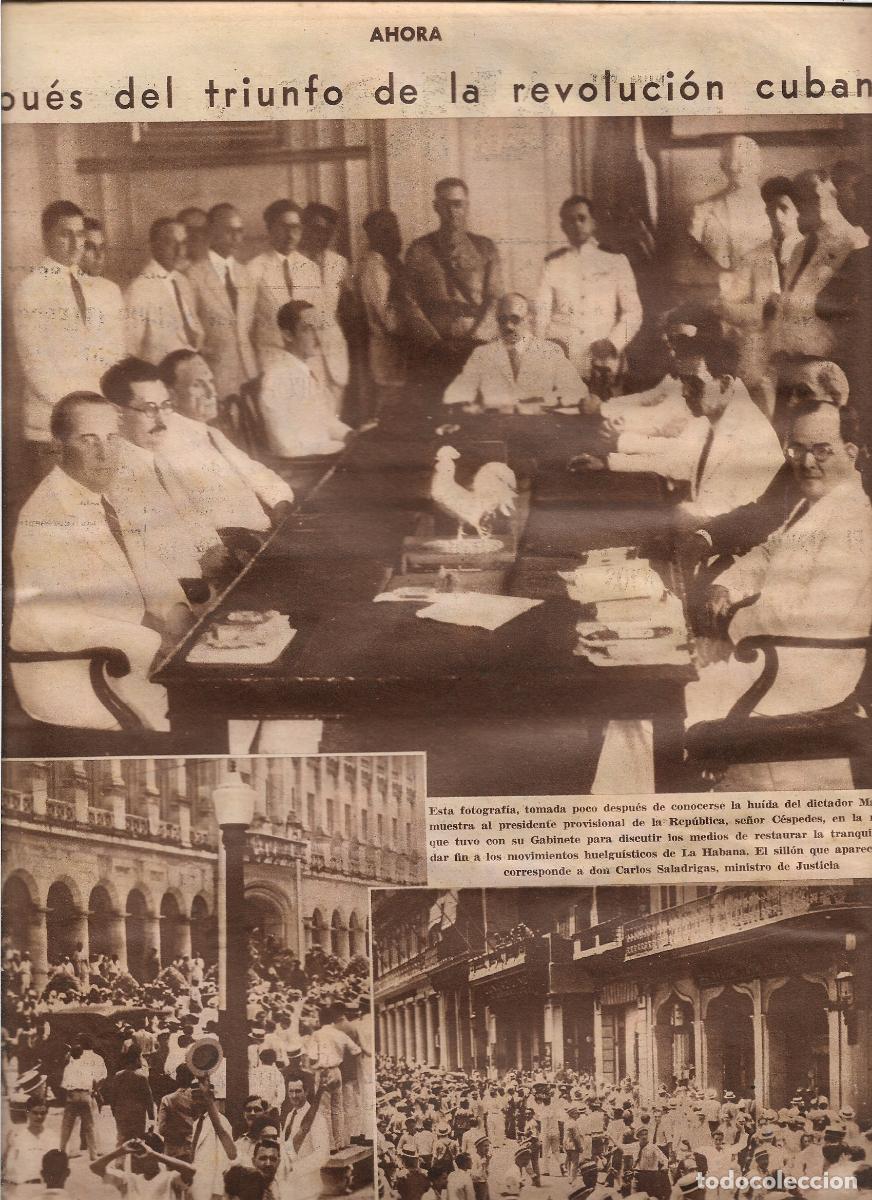 Coleccionismo: A&Ntilde;O 1933 RECORTE PRENSA CUBA LA HABANA TRIUNFO DE LA REVOLUCION CUBANA ORDEN RESTABLECIDO