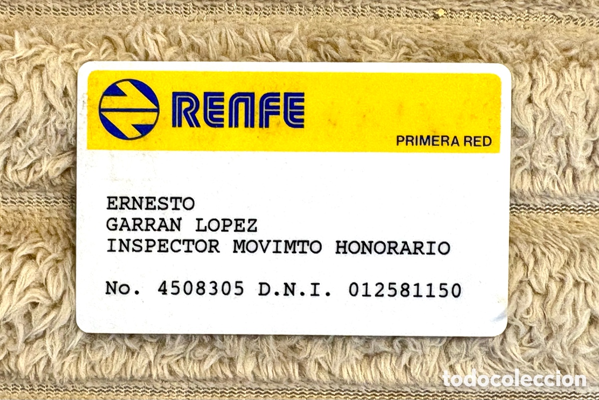 Coleccionismo: Carnet Renfe 1983 &bull; Inspector Movimiento &bull; Pase Libre Cabina Locomotora &bull; Impecable