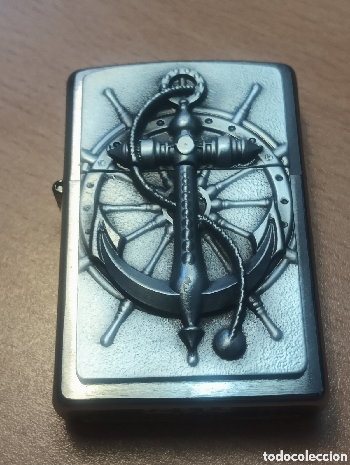 Coleccionismo: Pieza original Zippo&reg; con dise&ntilde;o nautico nuevo. A&ntilde;o 2017 (c&oacute;digo I 17).