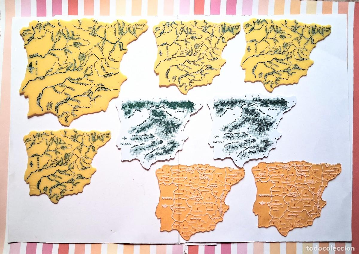 Coleccionismo: Mapas plantillas de Espa&ntilde;a a&ntilde;os 70-80 egb