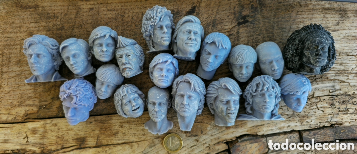Coleccionismo: Lote cabezas 3D 1/6 .