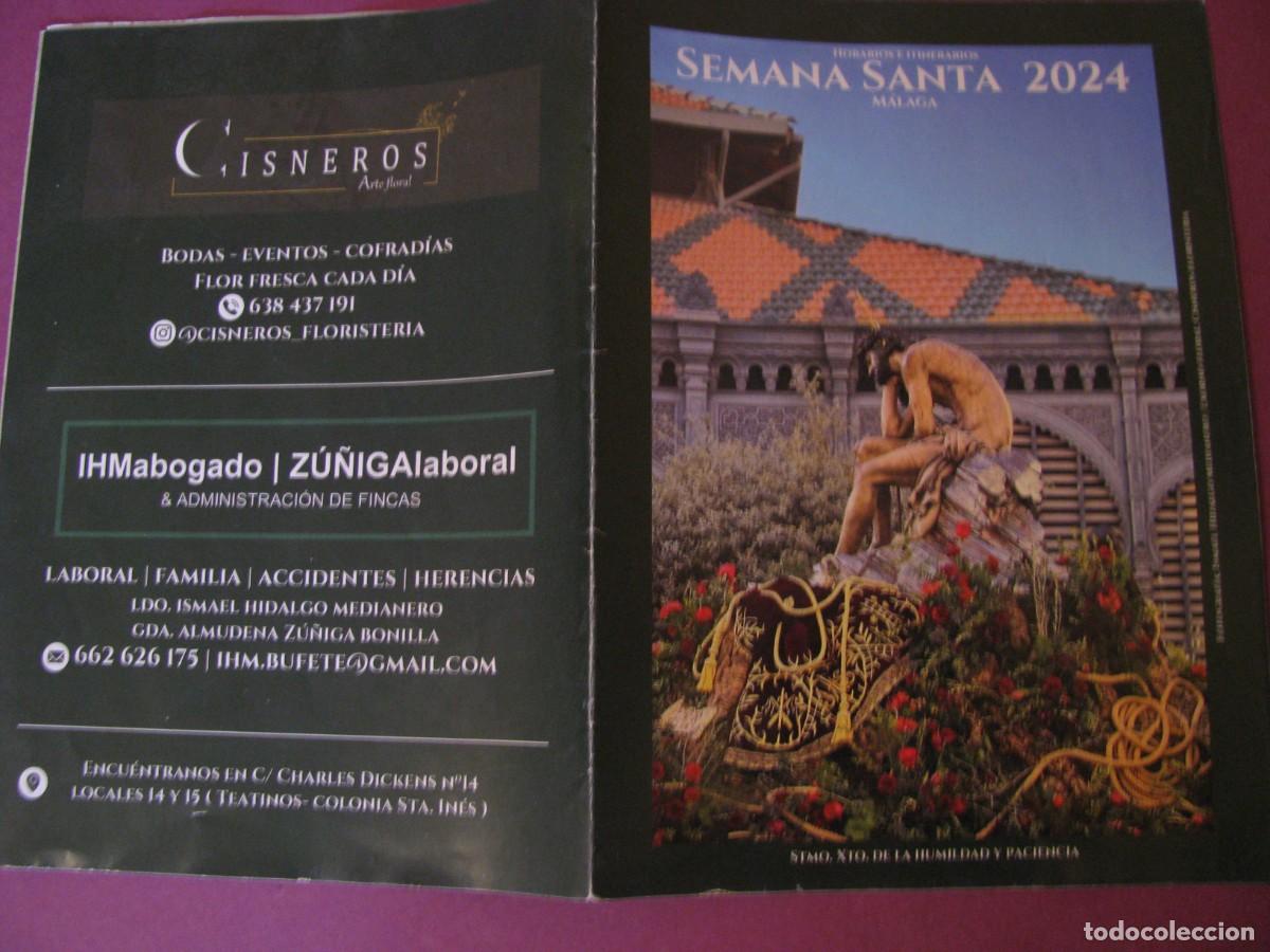 Coleccionismo: HORARIOS E ITINERARIOS DE LA SEMANA SANTA M&Aacute;LAGA 2024.