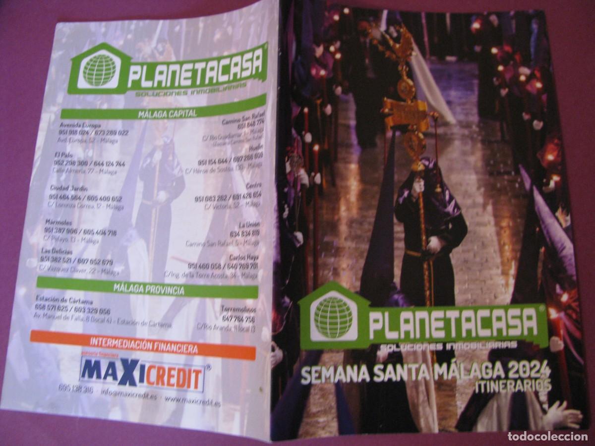 Coleccionismo: HORARIOS E ITINERARIOS DE LA SEMANA SANTA M&Aacute;LAGA 2024.