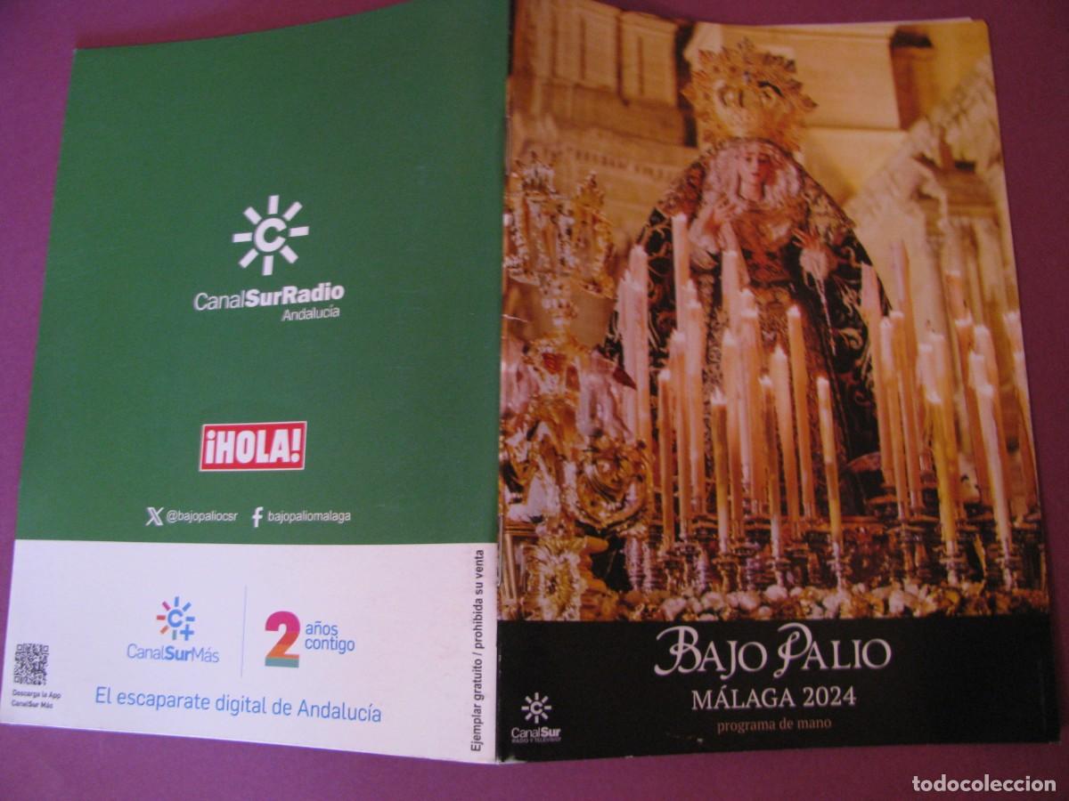 Coleccionismo: HORARIOS E ITINERARIOS DE LA SEMANA SANTA M&Aacute;LAGA 2024.
