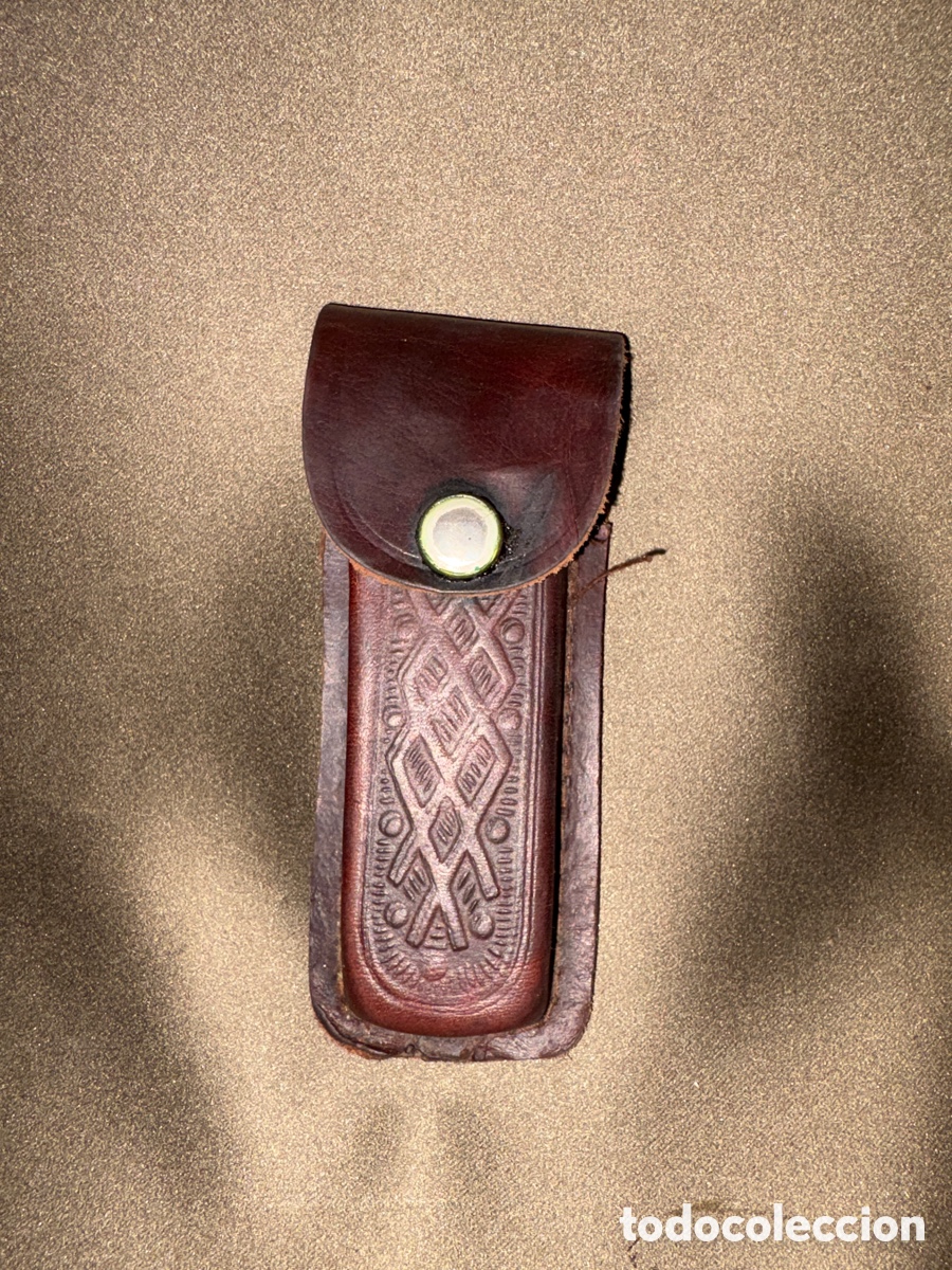 Collectionnisme: Antigua navaja de bolsillo en su funda*ROSTFRY*pulsadora*ver fotos