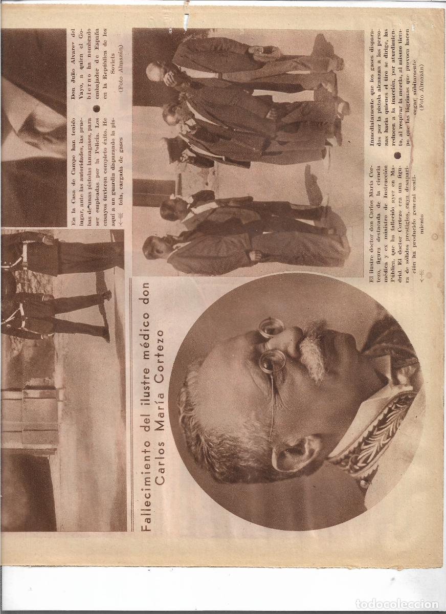 Coleccionismo: A&Ntilde;O 1933 RECORTE PRENSA NOTICIA DE LA MUERTE DEL ILUSTRE MEDICO CARLOS MARIA CORTEZO