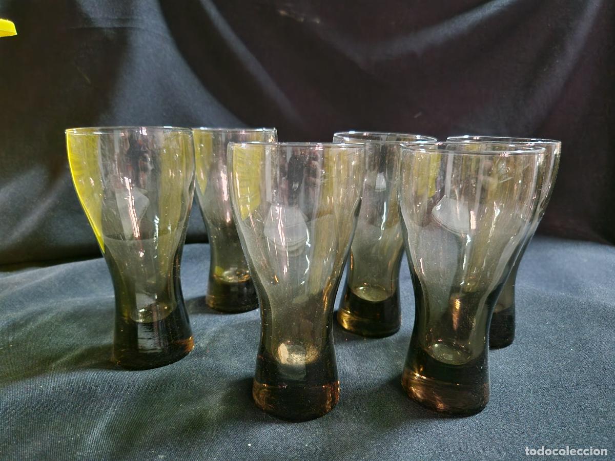 Coleccionismo: 6 BONITAS COPAS DE CRISTAL. COLOR NEGRO. MEDIDA 12*6