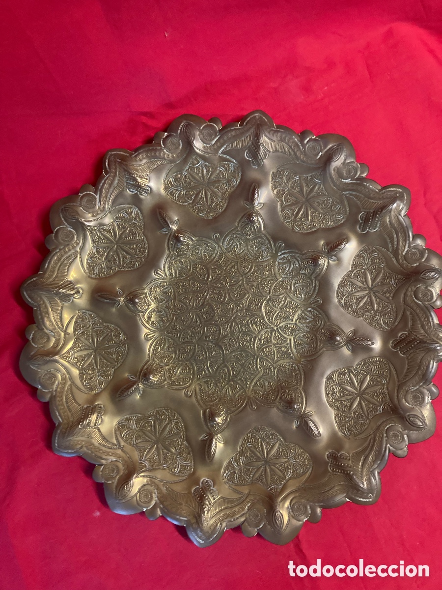 Coleccionismo: PLATO DE LATON MARROQU&Iacute; MAROC