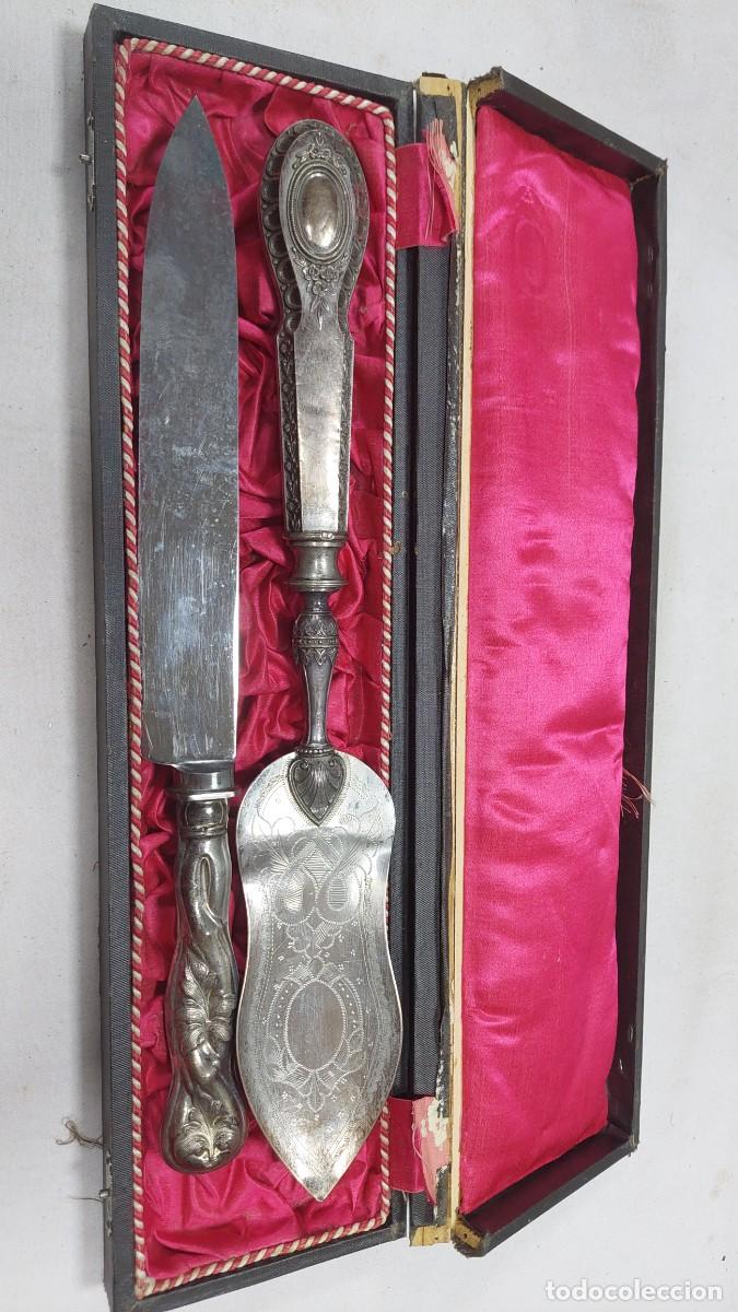 Coleccionismo: Cuchillo y paleta en plata