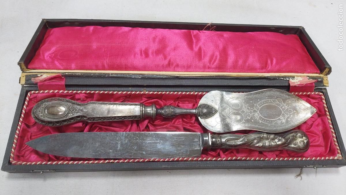 Coleccionismo: Cuchillo y paleta en plata