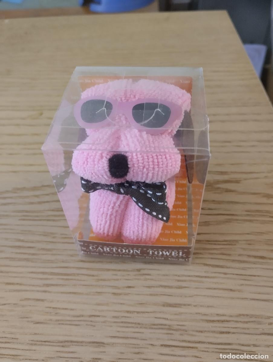 Coleccionismo: perrito rosado en forma de toalla