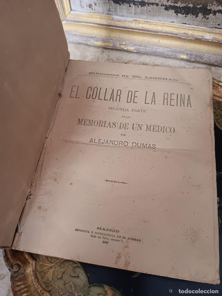 Coleccionismo: El Collar de la Reina&raquo; de Alejandro Dumas, publicada en Madrid a finales del siglo XIX por la biblio