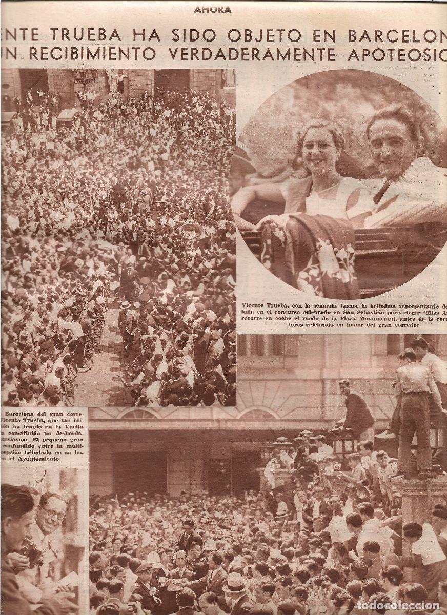 Coleccionismo: A&Ntilde;O 1933 RECORTE PRENSA CICLISMO VICENTE TRUEBA EN BARCELONA GRAN RECIBIMIENTO
