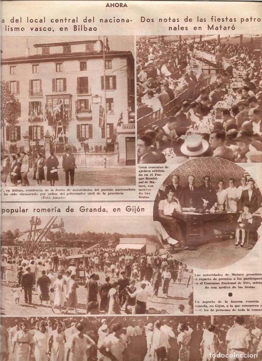 Coleccionismo: A&Ntilde;O 1933 RECORTE PRENSA MATARO FIESTAS PATRONALES CONCURSO AJEDREZ PREMIOS CONCURSO NACIONAL DE TIRO