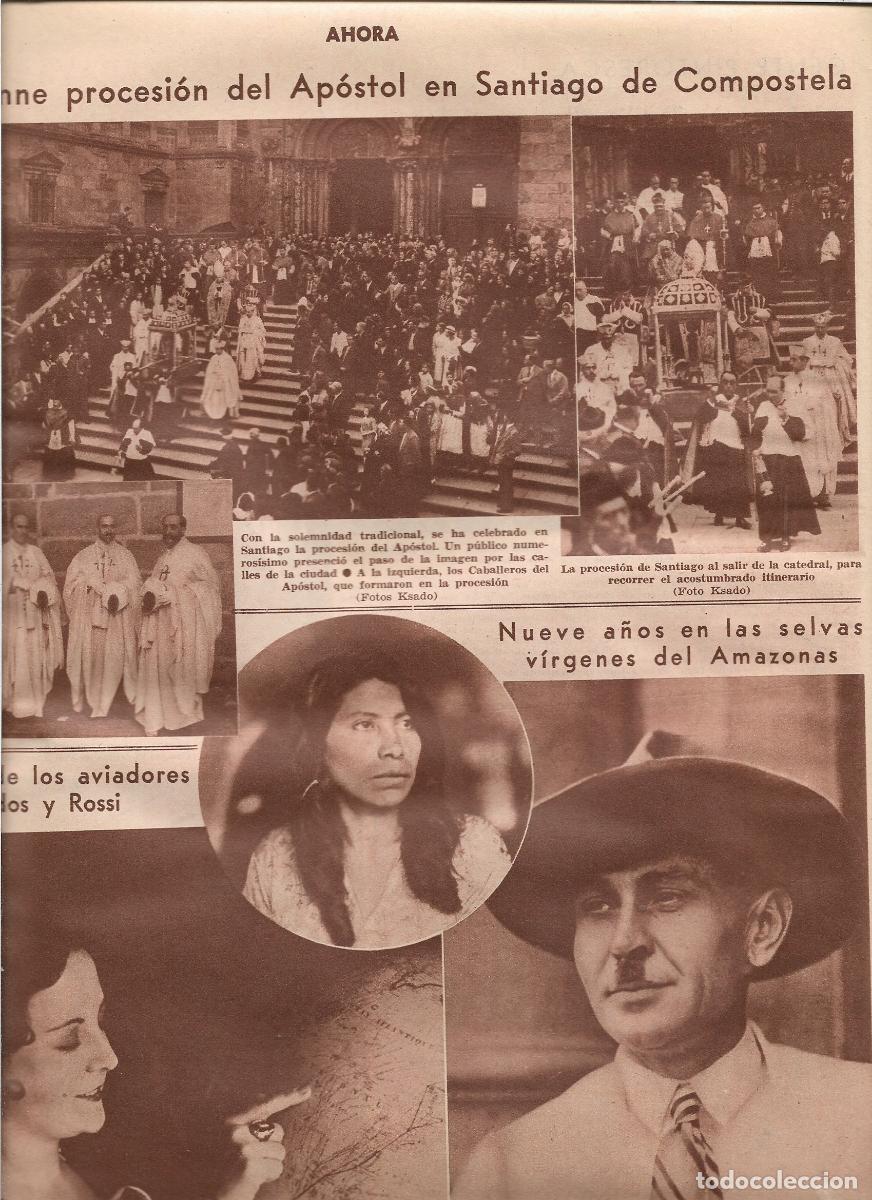 Coleccionismo: A&Ntilde;O 1933 RECORTE PRENSA SOLEMNE PROCESION DEL APOSTOL EN SANTIAGO DE COMPOSTELA
