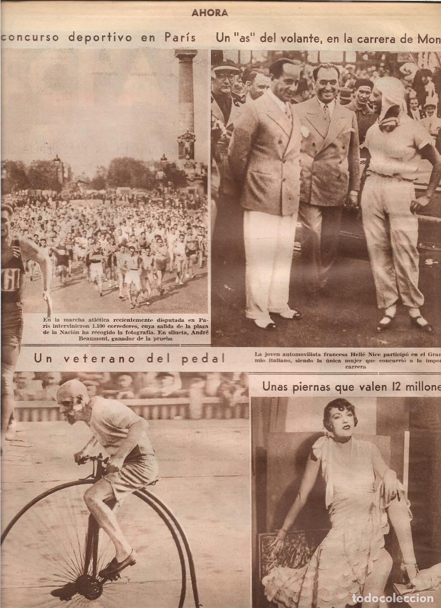 Coleccionismo: A&Ntilde;O 1933 RECORTE PRENSA AUTOMOVILISMO CARRERA DE MONZA PARTICIPACION HELLE NICE UNICA MUJER