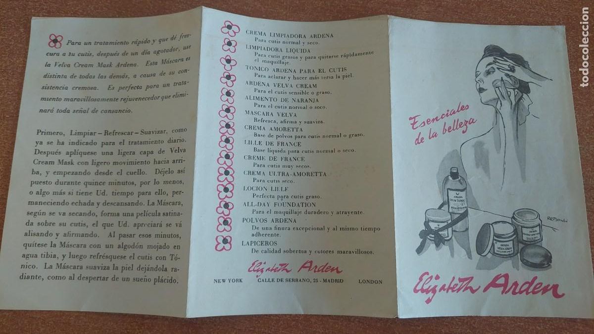 Coleccionismo: Tarjeta Tama&ntilde;o Postal esenciales de Belleza Elisabeth Arden Madrid