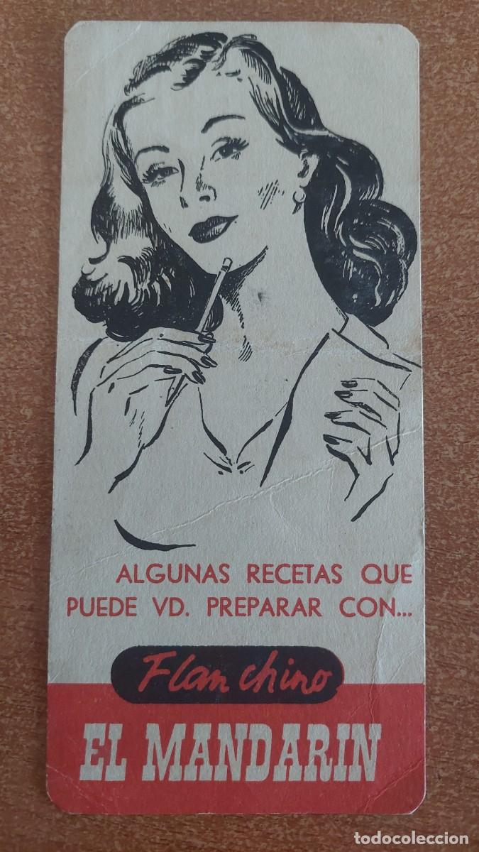 Coleccionismo: Tarjeta Tama&ntilde;o Postal Flan chino Mandarin