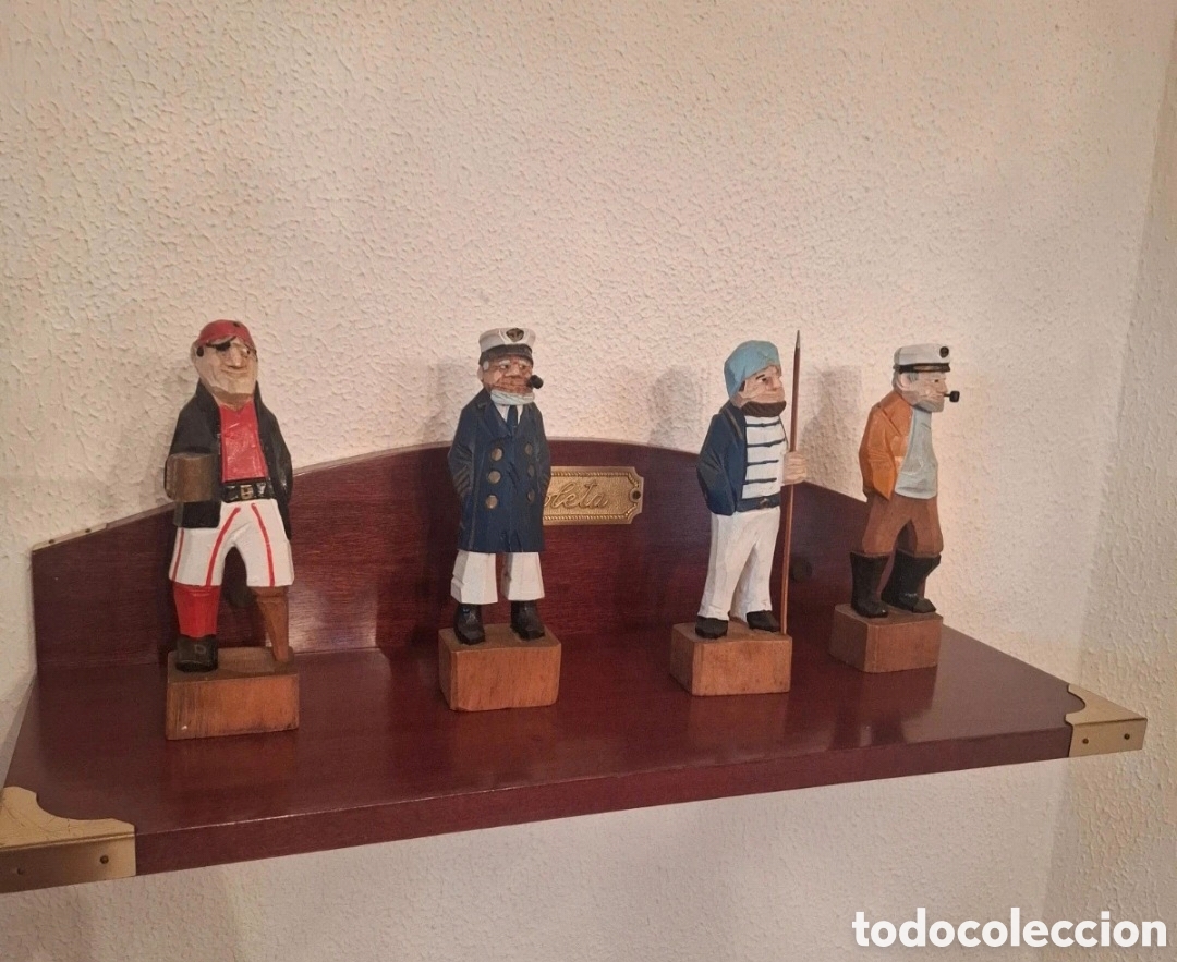 Coleccionismo: Figuras madera talladas a mano Folk Art