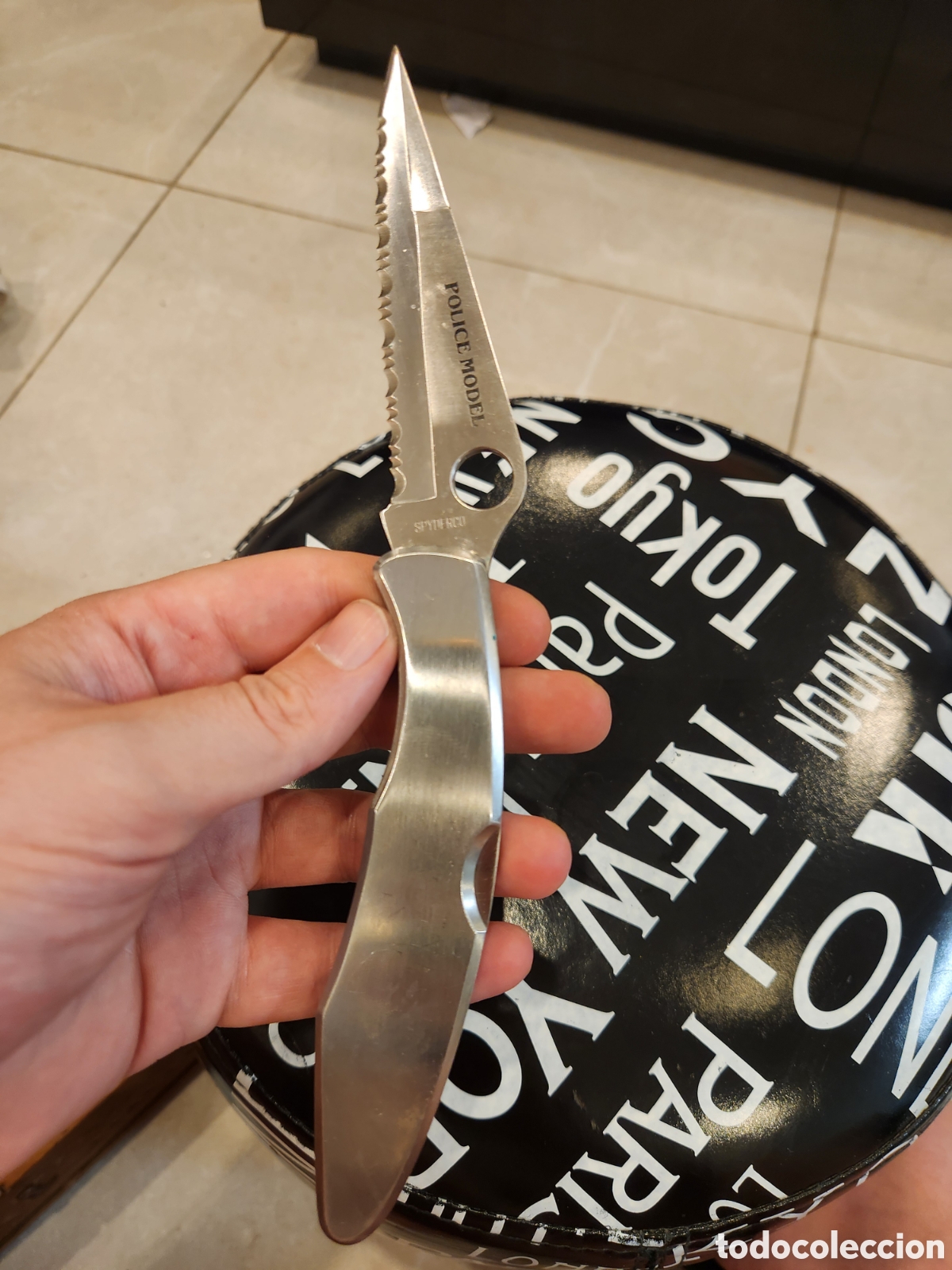 Coleccionismo: Couteau pliant Spyderco Police Model Vintage Seki Japan SpyderEdge couteau pliant inox original