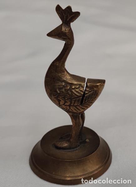 Coleccionismo: FIGURA DE BRONCE, PAVO REAL