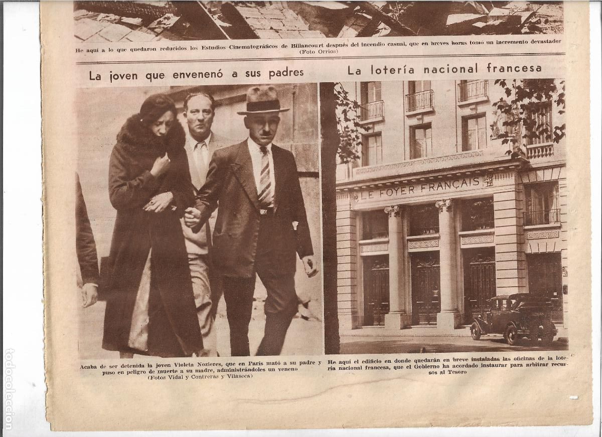 Coleccionismo: A&Ntilde;O 1933 RECORTE PRENSA PARIS LE FOYER FRAN&Ccedil;AIS EDIFICIO DE LA LOTERIA NACIONAL FRANCESA