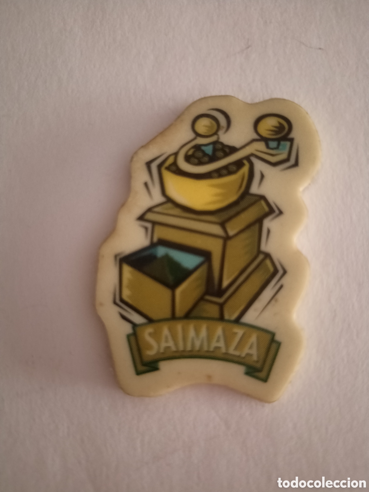 Coleccionismo: Iman caf&eacute; Saimaza blanco
