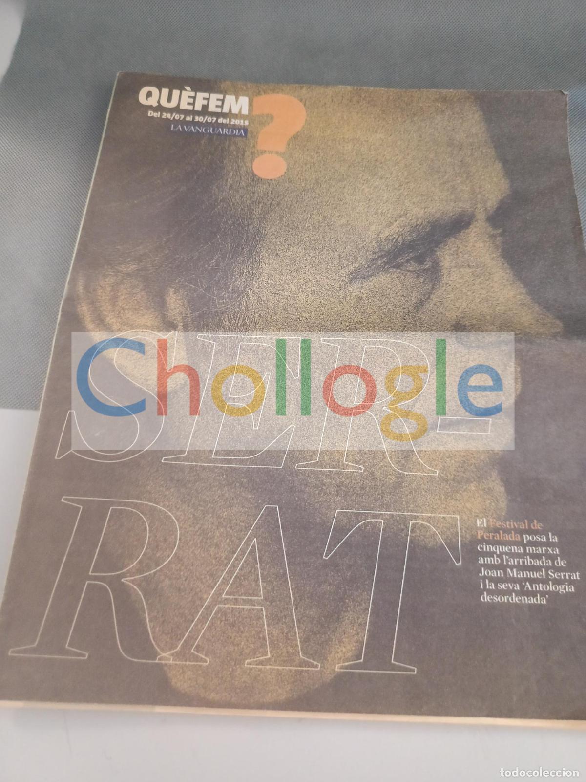 Collecting paper: SERRAT EN PERALADA SUPLEMENTO LA VANGUARDIA 2015