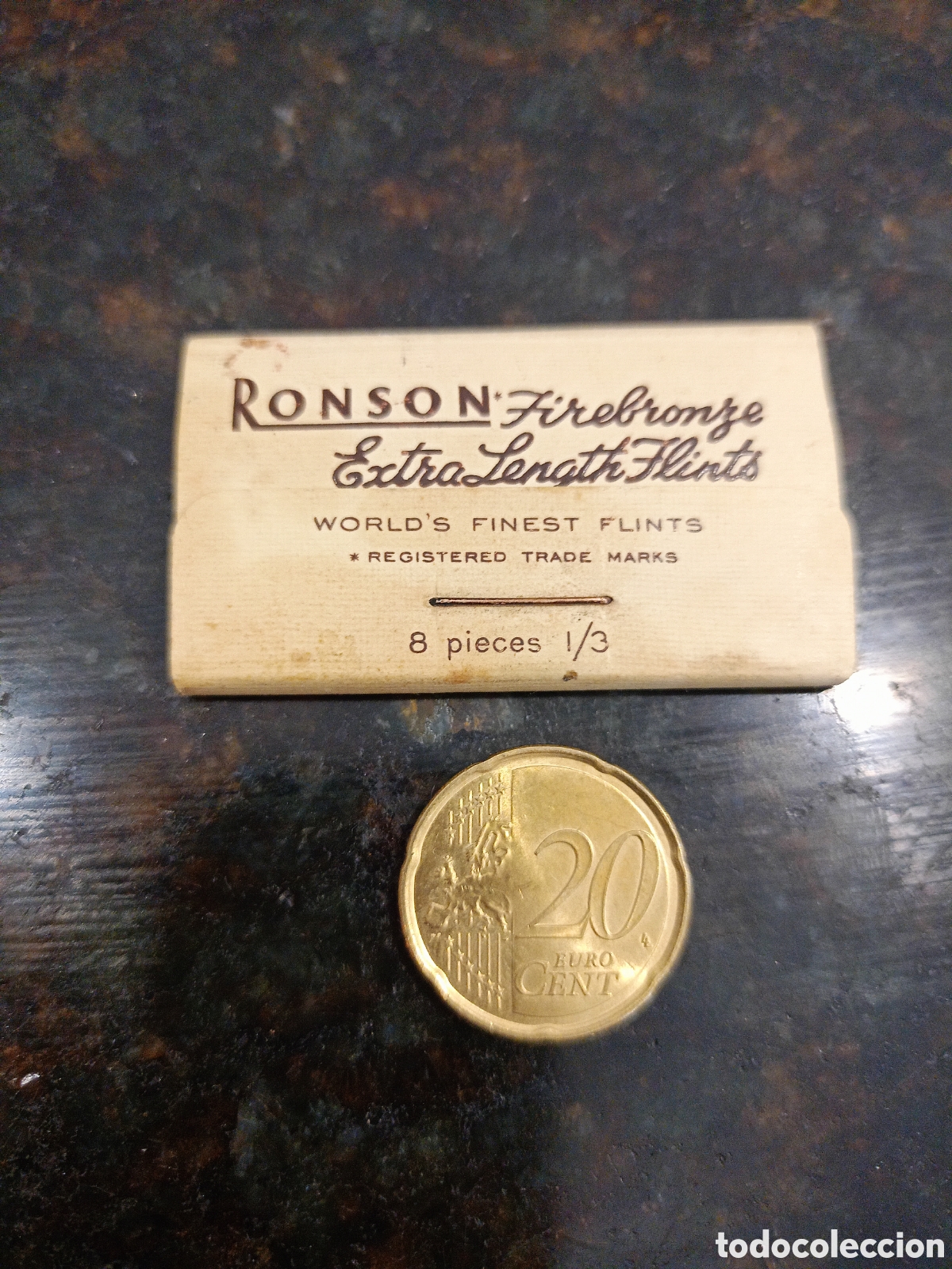 Coleccionismo: MECHERO RONSON, ANTIGUO ESTUCHE CON 4 PIEDRAS