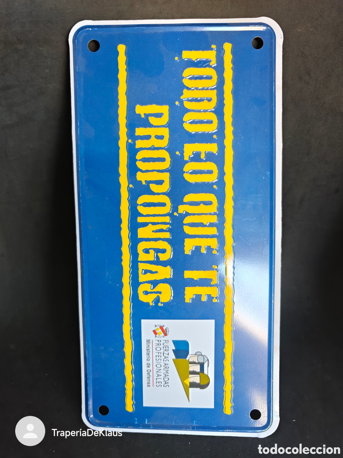 Coleccionismo: placa metalica - ministerio defensa - car08