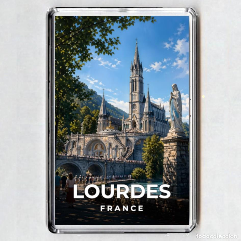 Coleccionismo: iMAN ACRILICO NEVERA - LOURDES (Francia)
