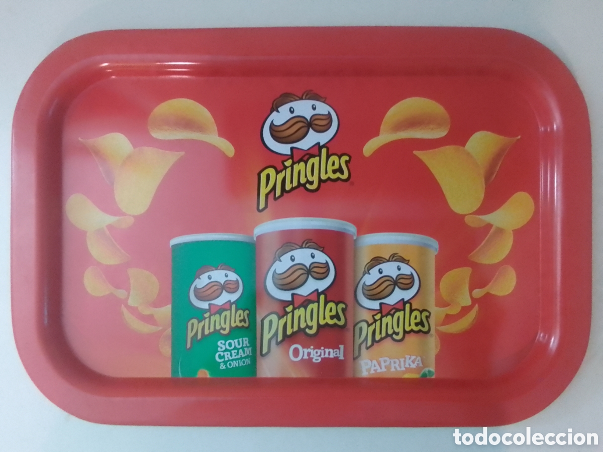 Coleccionismo: Bandeja met&aacute;lica Patatas Fritas Pringles.