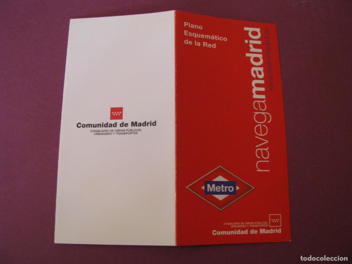 Coleccionismo: PLANO METRO DE MADRID. DICIEMBRE 2001. 13,5X6,5 CM. TRIPTICA.