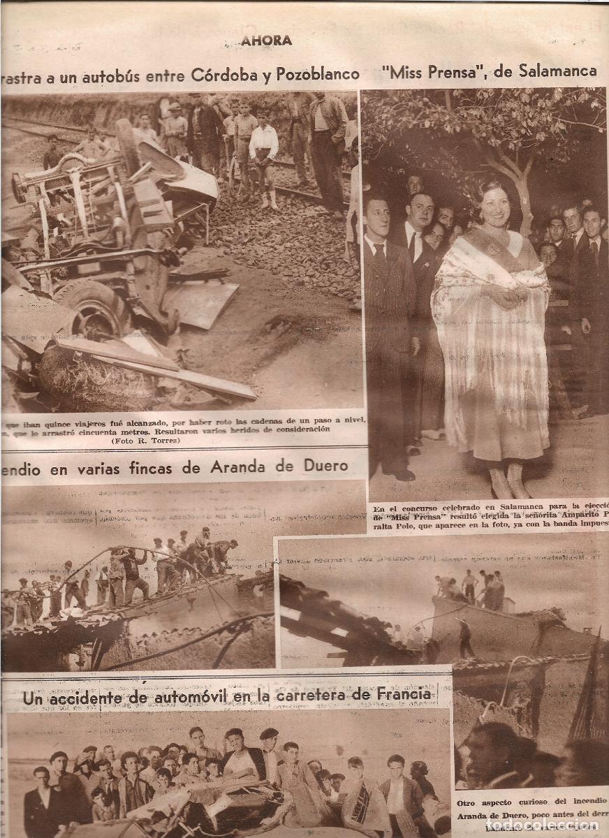Coleccionismo: A&Ntilde;O 1933 RECORTE PRENSA ARANDA DE DUERO INCENDIO DE VARIAS FINCAS DERRUMBE VARIOS TEJADOS