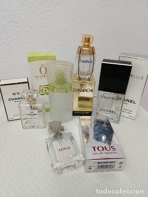 Coleccionismo: MAGN&Iacute;FICA COLECCI&Oacute;N DE BOTELLAS DE CRISTAL VACIAS DE PERFUMES FRANCESES, CON SUS CAJAS ORIGINALES