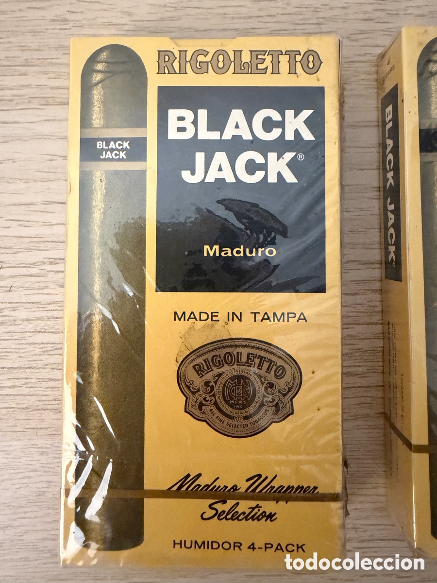 Coleccionismo: 2 paquetes de tabaco Black Jack Rigoletto - Foto 2