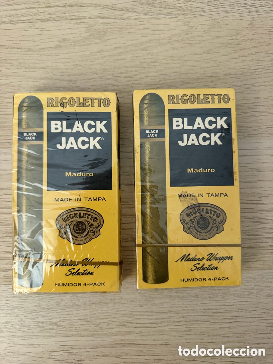 Coleccionismo: 2 paquetes de tabaco Black Jack Rigoletto - Foto 3