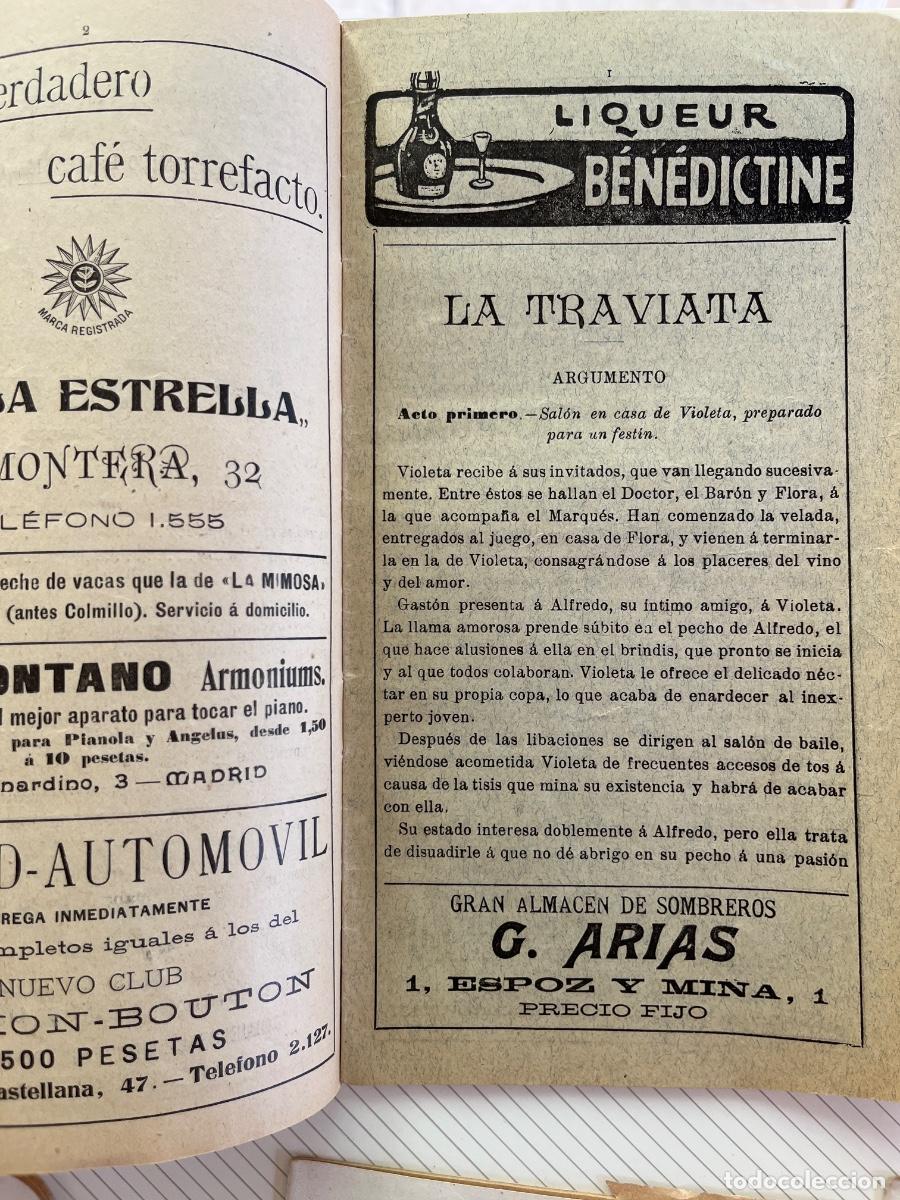 Coleccionismo: 8 programas de mano de El Real de 1909 - Foto 4