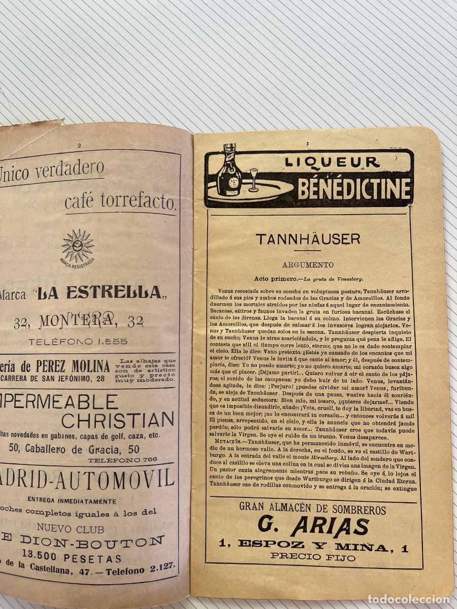 Coleccionismo: 8 programas de mano de El Real de 1909 - Foto 6