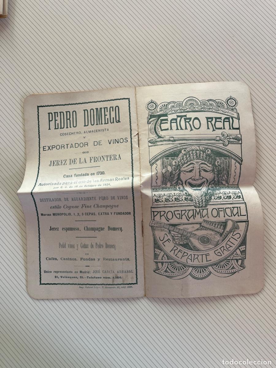 Coleccionismo: 8 programas de mano de El Real de 1909 - Foto 10