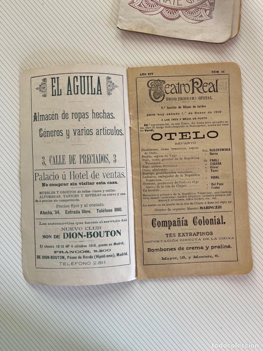 Coleccionismo: 3 programas de mano de El Real de 1910 - Foto 4
