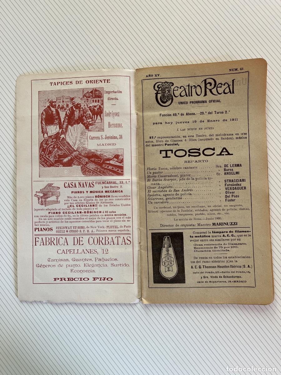 Coleccionismo: 2 programas de mano de El Real de 1911 - Foto 2