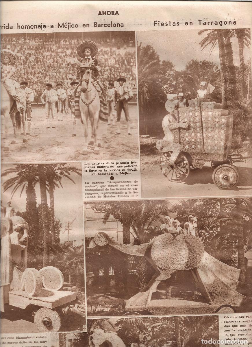 Coleccionismo: A&Ntilde;O 1933 RECORTE PRENSA TARRAGONA FIESTAS COSO BLANQUIAZUL DESFILE CARROZAS MERCURIO AVE ZANCUDA