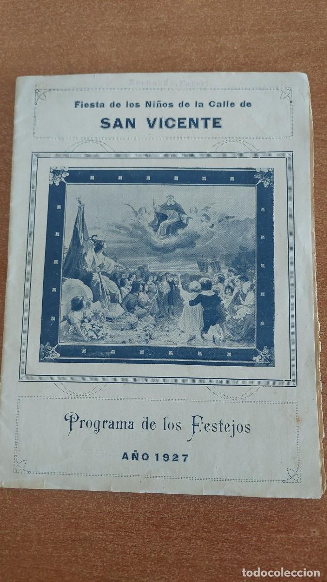 Coleccionismo: Programa fiesta de los ni&ntilde;os de la calle San Vicente Valencia 1927
