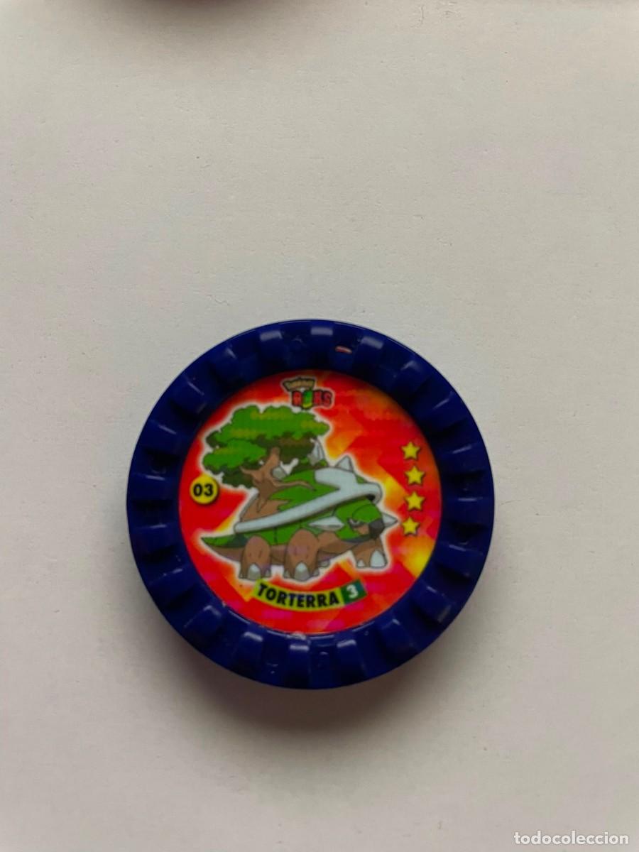 Coleccionismo: Tazos Pok&eacute;mon Roks 2007 Chipicao N&ordm; 03 Torterra Circulo amarillo