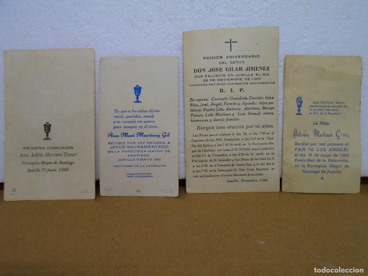 Coleccionismo: JUMILLA(MURCIA) RECORDATORIOS A&Ntilde;OS 60.