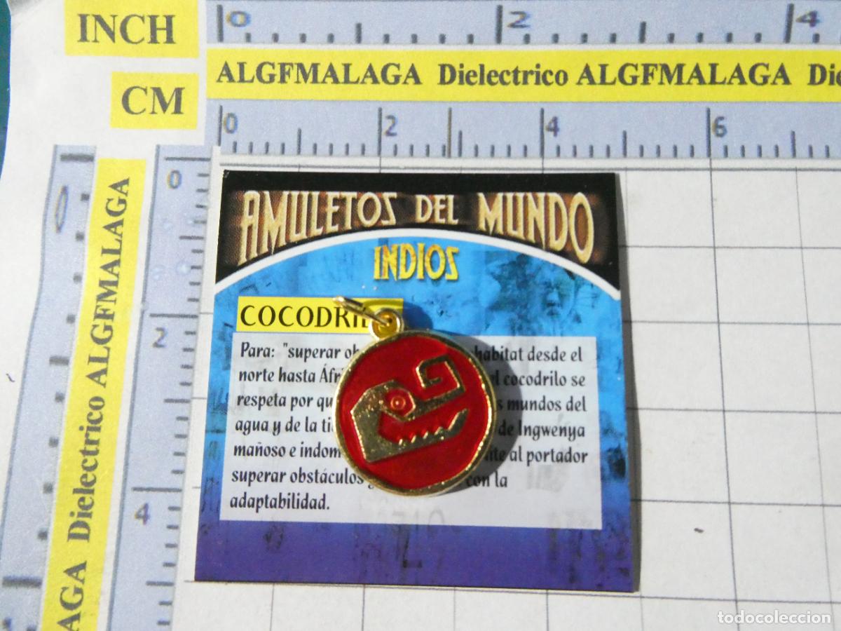 Coleccionismo: COLGANTE AMULETOS DEL MUNDO. TALISM&Aacute;N AMULETO INDIO. EL COCODRILO